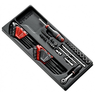 MOD.R161-46PB. Module XL cliquet douilles 1/4'' + 2 JP