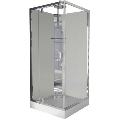 Cabine de douche Ocea 1/4 cercle coulissante mécanique 90 x 225 cm
