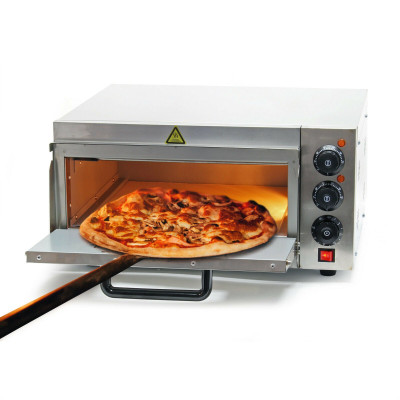 Four à pizza 2000 watts acier affiné pierre à pizza réfractaire alimentaire 16_0002439