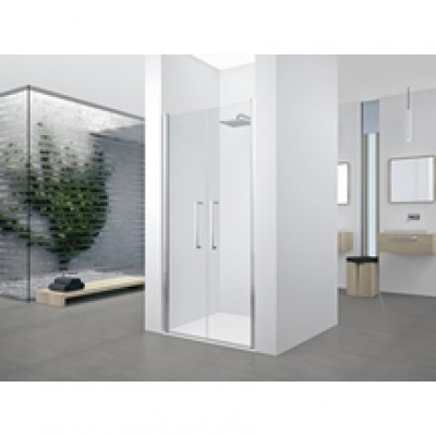 Parois de douche YOUNG 2 2B 97 verre transparent silver NOVELLINI
