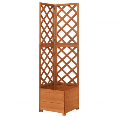 Jardinière d'angle en treillis 40 x 40 x 150cm bois de sapin massif 02_0000817