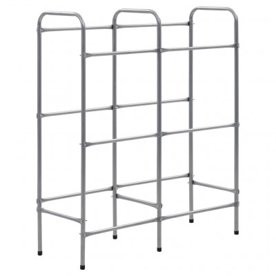 Étagère de rangement pour 6 caisses 96 x 33 x 116 cm acier argenté 02_0000643