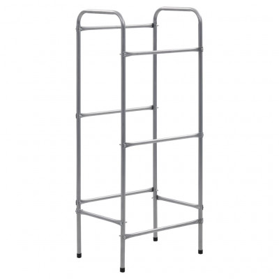 Étagère de rangement pour 3 caisses 50 x 33 x 116 cm acier argenté 02_0000642