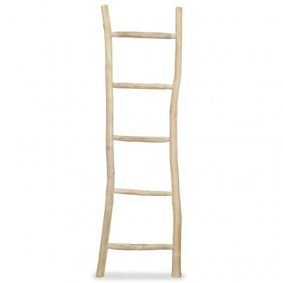 Porte-serviette salle de bain avec 5 barreaux 45 x 150 cm teck naturel 02_0001635