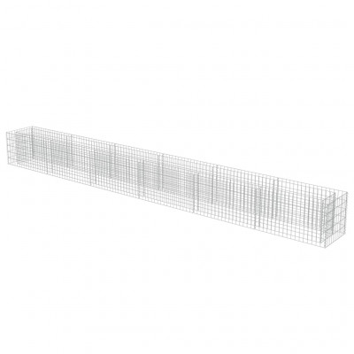 Jardinière lit surélevé plantes fleurs jardin à gabion acier galvanisé 540 x 50 x 50 cm 02_0001307