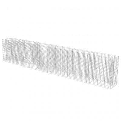 Jardinière lit surélevé plantes fleurs jardin à gabion acier galvanisé 540 x 50 x 100 cm 02_0001306