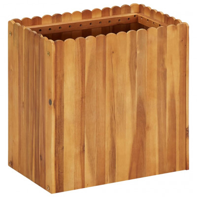 Jardinière lit surélevé plantes fleurs jardin 50 x 30 x 50 cm bois massif d'acacia 02_0001068