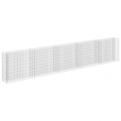 Jardinière lit surélevé plantes fleurs jardin à gabion acier galvanisé 450 x 30 x 90 cm 02_0001300