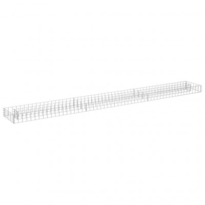 Jardinière lit surélevé plantes fleurs jardinà gabion acier galvanisé 270 x 30 x 10 cm 02_0001286