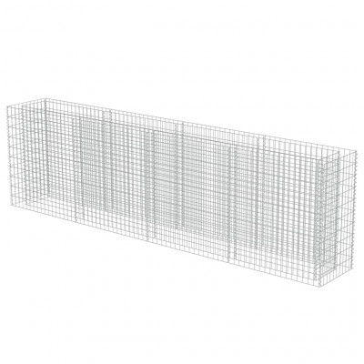 Jardinière lit surélevé plantes fleurs jardinà gabion acier galvanisé 360 x 50 x 100 cm 02_0001295