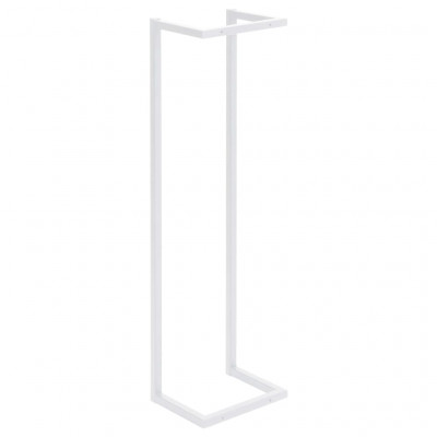 Porte-serviette salle de bain universel 95 cm acier blanc 02_0001639