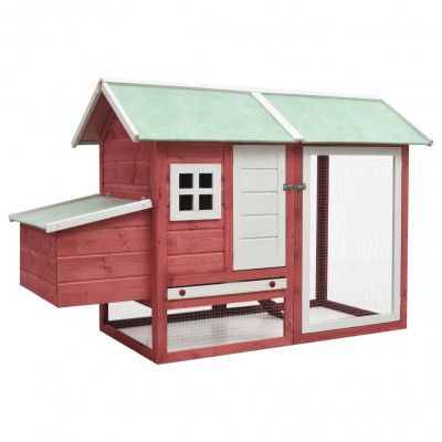 Poulailler 170 x 81 x 110 cm bois de pin massif et sapin rouge 02_0001708