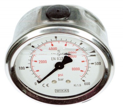 Manomètre diamètre 63 0-10B glycérine inox DISTRILABO