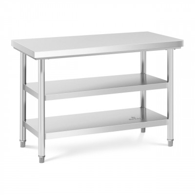 Table de travail inox 120 x 60 cm 600 kg 3 niveaux 14_0003680