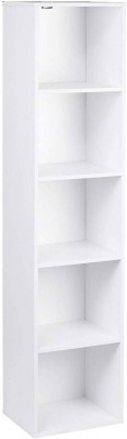 Bibliothèque casier à livres en MDF étagère de rangement étagère de bureau classeur avec 5 compartiments 32,2cm blanc 19_0000204