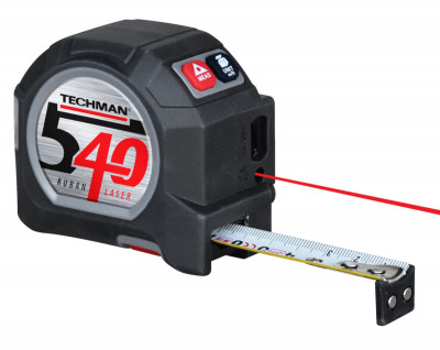 Télémètre laser + ruban 5 m x 19 mm TECHMAN