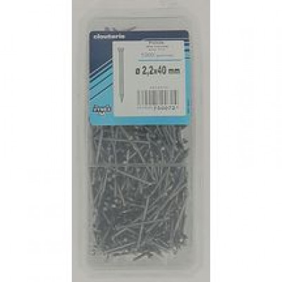 Pointe tête homme 2,2 x 40 mm 1 Kg VYNEX
