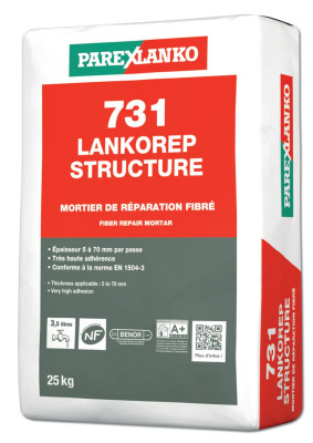 Mortier de réparation 731 Lankorep Structure sac de 25 Kg PAREXLANKO