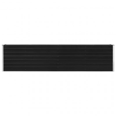 Jardinière 320 x 40 x 77 cm acier galvanisé anthracite 02_0000800