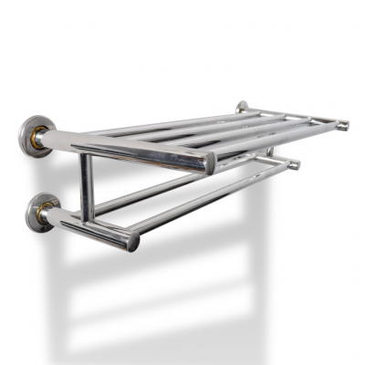 Porte serviette salle de bain universelle double acier 60 cm 3202011/3