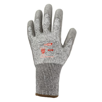 Gants Eurocut P500 HPPE Cut 5 paume enduité PU gris taille 9 COVERGUARD