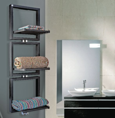 Radiateur sèche-serviettes eau chaude Tris 3 étendoirs acier 941-818 W DELTACALOR
