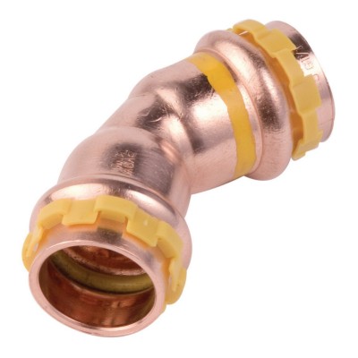 Coude à sertir gaz 45°mâle-femelle diamètre 28mm COMAP