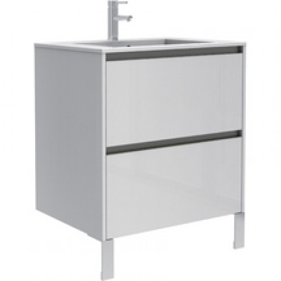 Meuble sous vasque PLENITUDE 70 cm 2 tiroirs P50 blanc