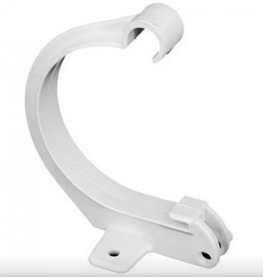 Crochet bandeau plastique blanc gouttière 25 NICOLL