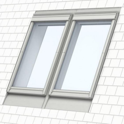 Raccord Jumo N EKN pour pose encastrée de fenêtre de toit UK08 gris anthracite 134 x 140 cm VELUX