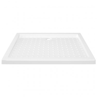 Receveur de douche avec picots bac de douche base de douche salle de bain maison intérieur anti-rouille anti-humidité 90x70x4 cm ABS blanc 02_0001940
