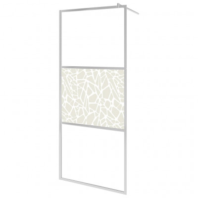 Paroi de douche à l'italienne cabine de douche cloison de douche salle de bain maison intérieur verre ESG 80x195 cm 5 mm pierre 02_0002127