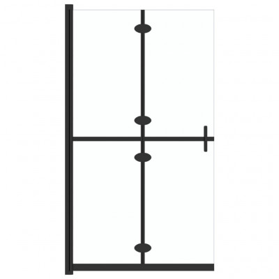 Paroi de douche pliable cloison de baignoire accessoire de salle de bain cloison de douche maison intérieur verre ESG 110x190 cm transparent 02_0002163