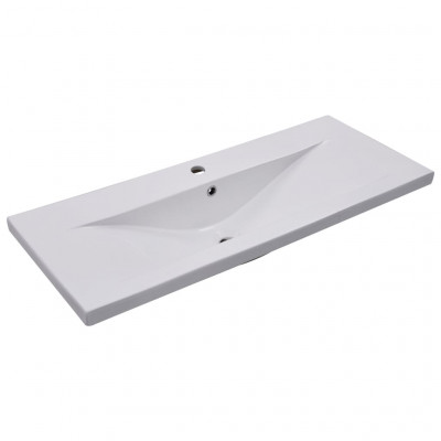 Lavabo salle de bain encastré 101 cm céramique blanc 02_0002646