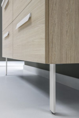 Pieds pour meuble Concerto blanc 400 x 220 jeu de 2
