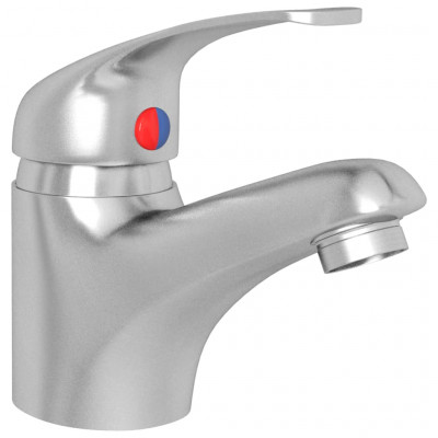 Mitigeur de lavabo robinet de cuisine salle d'eau mitigeur de salle de bain robinet de lavabo maison intérieur 13x10 cm argenté 02_0003499
