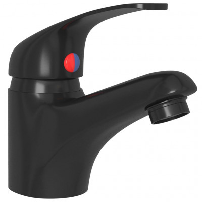 Mitigeur de lavabo robinet de cuisine salle d'eau mitigeur de salle de bain robinet de lavabo maison intérieur 13 cm noir 02_0003502
