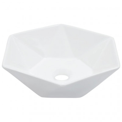 Lavabo lave-mains vasque à poser monter salle de bain intérieur salle d'eau cabine de toilette maison 41 x 36,5 cm céramique blanc 02_0002622