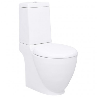 Toilette céramique écoulement d'eau à l'arrière blanc siège de toilette 02_0003562