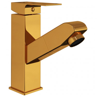 Robinet de lavabo rétractable de salle de bain mitigeur de lavabo mitigeur de salle de bain finition maison intérieur finition 17,2 cm dorée 02_0003526
