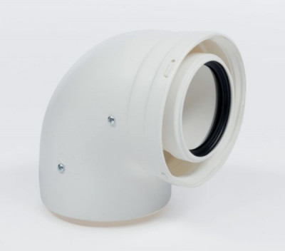 Coude ventouse horizontal 60 - 100 90d ATLANTIC PAC ET CHAUDIERE