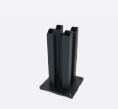 Platine Boston acier gris 120 x 120 x 200 mm FIBERDECK