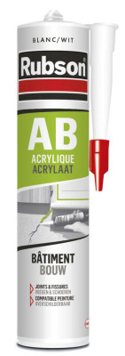 Mastic acrylique AB blanc 300 ml RUBSON