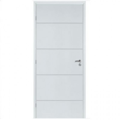 Bloc-Porte alvéolaire Ketch prépeint huisserie 74 Néolys à recouvrement pêne dormant demi-tour gauche 93 cm RIGHINI