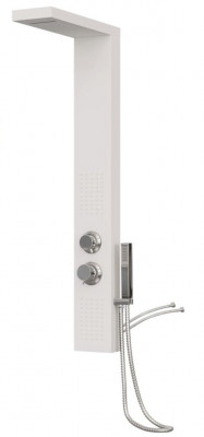 Système de panneau de douche aluminium plastique salle de bain intérieur 114 cm blanc 02_0003117