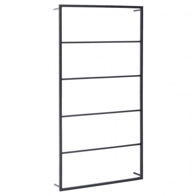 Porte-serviette salle de bain 116 cm acier noir 02_0001650