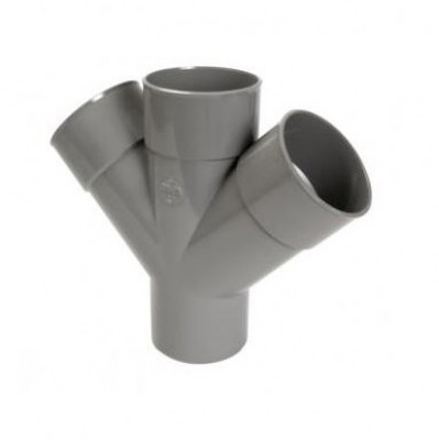 Culotte double parallèle Mâle-Femelle 45° diamètre 125 mm NICOLL