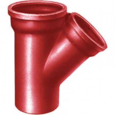 Culotte simple 48° fonte diamètre 125-125mm PONT A MOUSSON