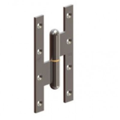 Paumelle Bout Carrée acier zinguée gauche NF N 95 x 45 mm MONIN