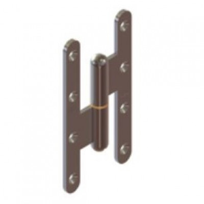 Paumelle Bout Rond acier zinguée droite NF N 140 x 60 mm MONIN